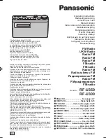 Panasonic RF-U300 Operating Instructions Manual preview