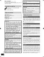 Preview for 2 page of Panasonic RF-U350 Operating Instructions Manual