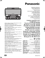 Panasonic RF-U700 Operating Instructions Manual preview