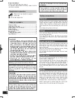 Предварительный просмотр 2 страницы Panasonic RF-U700 Operating Instructions Manual