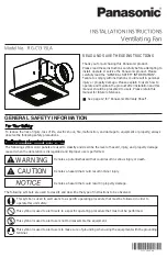 Preview for 1 page of Panasonic RG-C1315LA Installation Instructions Manual