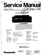 Panasonic RM-1100 Service Manual предпросмотр