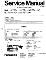 Panasonic RM-1200 Service Manual preview