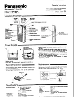 Panasonic RN-102 Operating Instructions preview