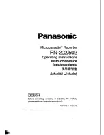 Preview for 1 page of Panasonic RN-202 Operating Instructions