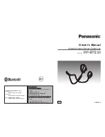 Panasonic RP-BTS30 Owner'S Manual preview