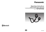 Preview for 1 page of Panasonic RP-BTS50 Operating Instructions Manual