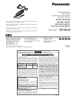 Panasonic RP-HC30-K Operating Manual preview