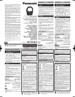 Panasonic RP-HC500 Operating Instructions Manual preview