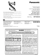 Preview for 1 page of Panasonic RP-HC55-S Operating Instructions