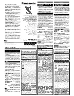 Panasonic RP-HC56 Operating Instructions Manual preview