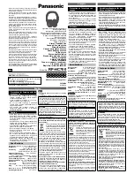 Preview for 1 page of Panasonic RP-HC700 Operating Instructions Manual