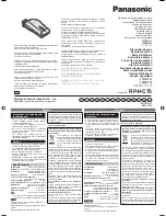 Preview for 1 page of Panasonic RP-HC75 Operating Instructions Manual