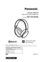 Panasonic RP-HD305 Owner'S Manual preview