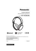 Предварительный просмотр 1 страницы Panasonic RP-HD805N Owner'S Manual