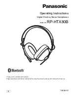 Panasonic RP-HTX80B Operating Instructions Manual preview