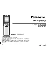 Preview for 1 page of Panasonic RP-HV250 Operating Instructions Manual