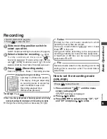 Preview for 9 page of Panasonic RP-HV250 Operating Instructions Manual