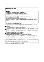 Preview for 2 page of Panasonic RP-NJ310B Operating Instructions Manual