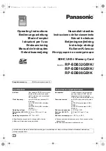 Panasonic RP-SDB08GB1K Operating Instructions Manual предпросмотр