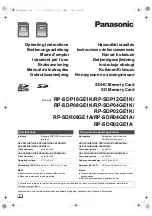 Preview for 1 page of Panasonic RP-SDP16GE1K Operating Instructions Manual
