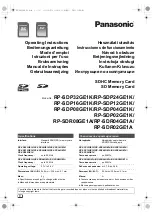 Предварительный просмотр 1 страницы Panasonic RP-SDP24GE1K Operating Instructions Manual