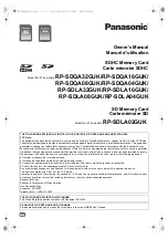 Panasonic RP-SDQA32GUK Owner'S Manual предпросмотр