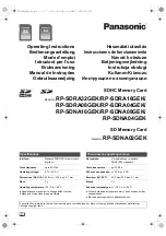 Предварительный просмотр 1 страницы Panasonic RP-SDRA32GEK Operating Instructions Manual