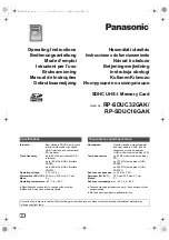 Panasonic RP-SDUC16GAK Operating Instructions Manual preview