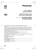 Panasonic RP-SDUC32GAK Owner'S Manual предпросмотр