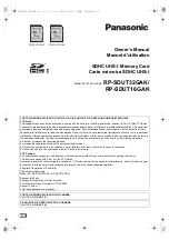 Panasonic RP-SDUT32GAK Owner'S Manual предпросмотр