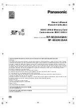 Предварительный просмотр 1 страницы Panasonic RP-SDZA64GAK Owner'S Manual