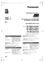 Panasonic RP-SMGA32GAK Operating Instructions Manual предпросмотр