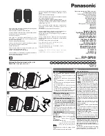 Panasonic RP-SP08 Operating Instructions preview