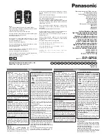 Предварительный просмотр 1 страницы Panasonic RP-SP58 Operating Instructions Manual