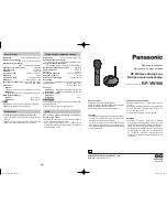 Предварительный просмотр 1 страницы Panasonic RP-VW906 Operating Instructions