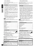 Preview for 2 page of Panasonic RP-WF940 Operating Instructions Manual