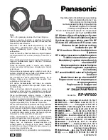 Preview for 1 page of Panasonic rp-wf950 Operating Instructions Manual