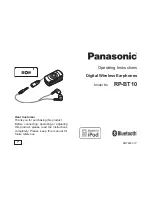 Preview for 1 page of Panasonic RPBT10 - DIGITAL WIRELESS EARPHONE Operating Instructions Manual