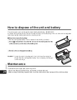 Preview for 24 page of Panasonic RPBT10 - DIGITAL WIRELESS EARPHONE Operating Instructions Manual