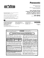 Panasonic RPSP48 - ACTIVE SPEAKER SYSTEM Operating Instructions preview