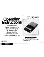 Panasonic RQ-2102 - Cassette Recorder Bedienungsanleitung preview