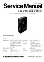 Предварительный просмотр 1 страницы Panasonic RQ-218S-E Service Manual