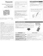 Предварительный просмотр 1 страницы Panasonic RQ-A200 Operating Instructions Manual