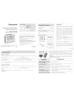 Panasonic RQ-CR15V Operating Instructions предпросмотр