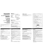 Panasonic RQ-E10V Operating Instructions предпросмотр