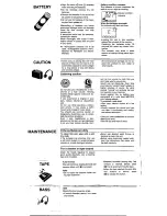 Предварительный просмотр 4 страницы Panasonic RQ-E25V Operating Instructions Manual