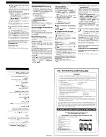 Предварительный просмотр 4 страницы Panasonic RQ-E25V Operating Instructions