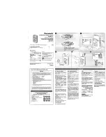 Preview for 1 page of Panasonic RQ-E27V Operating Instructions