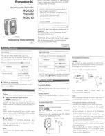 Panasonic RQ-L30 Operating Instructions preview